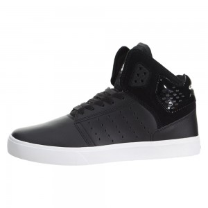 Supra Atom Women's Skate Shoes Black | OHS-974615